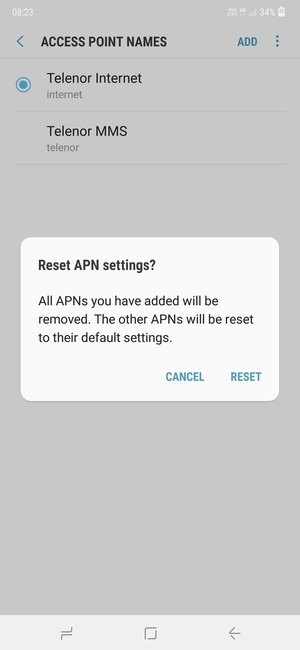 Select RESET