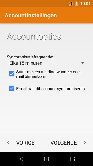 Selecteer VOLGENDE