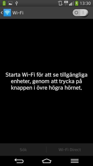 Aktivera Wi-Fi