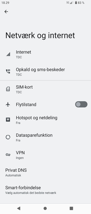 Vælg SIM-kort
