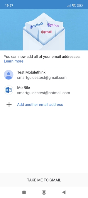 Select TAKE ME TO GMAIL