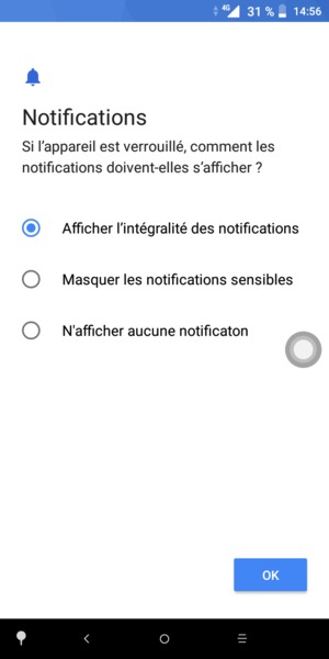 Sélectionnez votre option préférée et sélectionnez OK