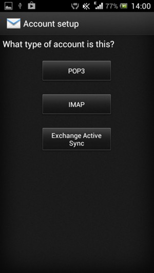 Select Exchange Active Sync