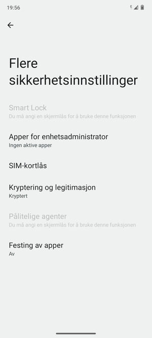 Velg SIM-kortlås