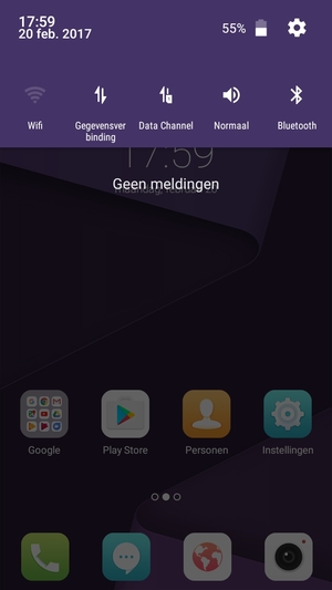 Schuif naar beneden in het bovenste menu opnieuw