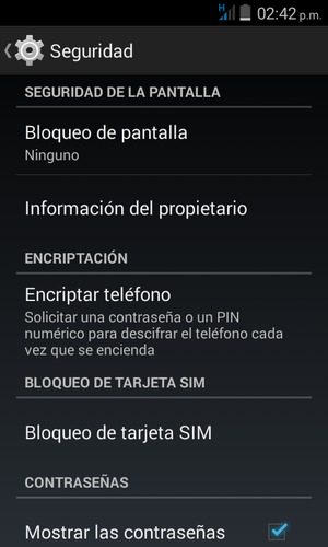 Seleccione Bloqueo de pantalla