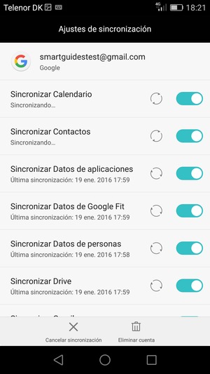 Su información será sincronizada