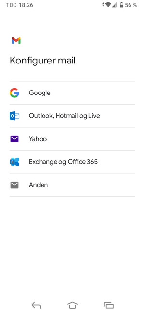 Vælg Outlook, Hotmail og Live