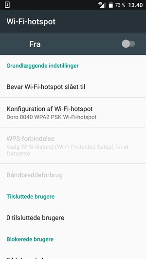 Vælg Konfiguration af Wi-Fi-hotspot