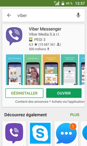 Sélectionnez l'appli
