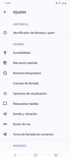 Seleccione Buzón de voz