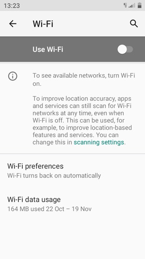 Turn Wi-Fi on