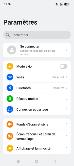 Sélectionnez Réseau mobile