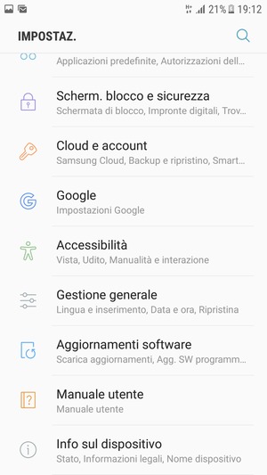 Scorri e seleziona Aggiornamenti software