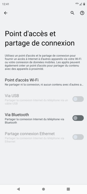 Sélectionnez Point d'accès Wi-Fi