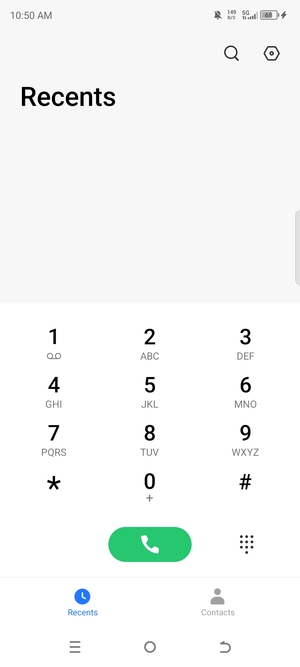 Press and hold the number 1