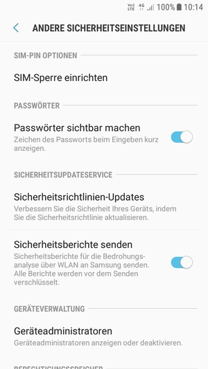 Wählen Sie SIM-Sperre einrichten
