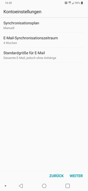 Wählen Sie WEITER