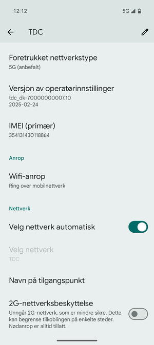 Bla til og velg Navn på tilgangspunkt