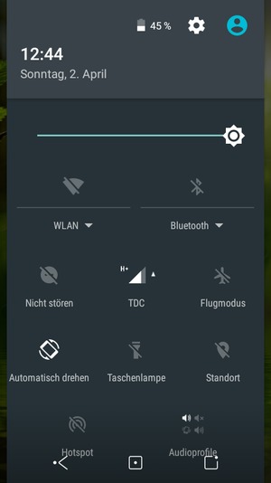 Stellen Sie die Helligkeit auf das erforderliche Niveau