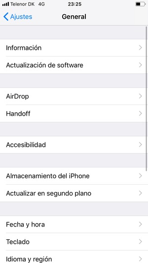 Seleccione Actualización de software