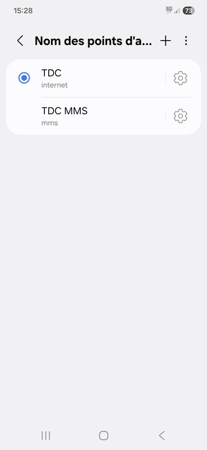 Sélectionnez le bouton du Menu