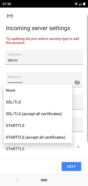 Select None and  NEXT