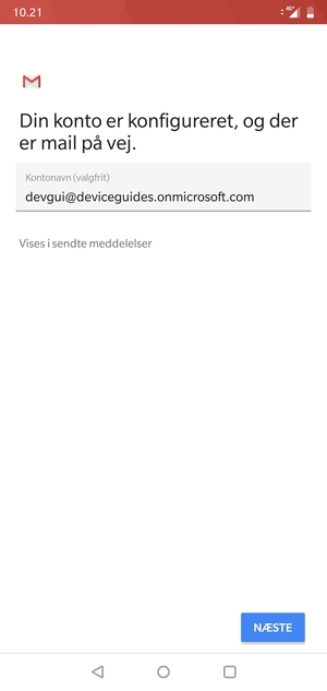 Giv din konto et navn og vælg NÆSTE