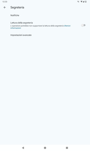 Seleziona Impostazioni avanzate