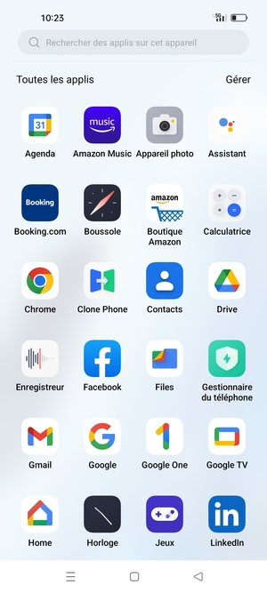 Sélectionnez Contacts