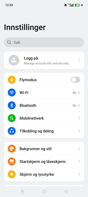 Velg Mobilnettverk