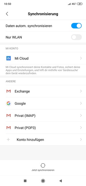 Wählen Sie Google