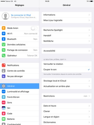 Sélectionnez Général puis Mise à jour logicielle