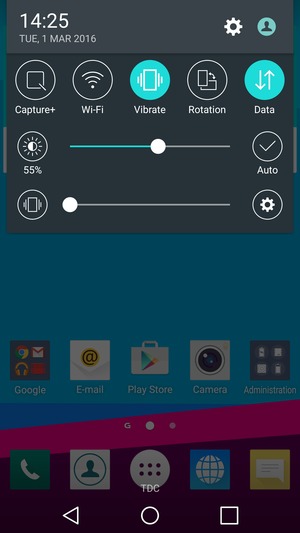 Select Vibrate to change to silent mode