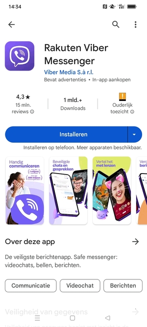 Selecteer Installeren