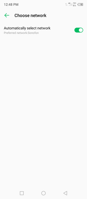 Turn Automatically select network off