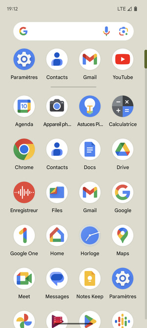 Sélectionnez Contacts