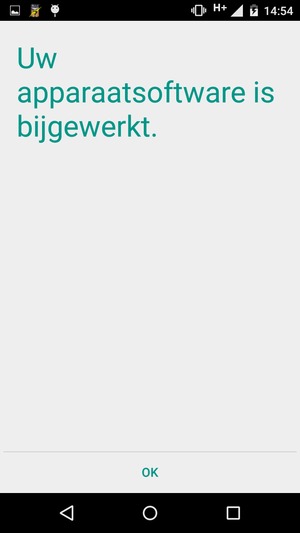 Als uw telefoon up-to-date is, selecteert u OK