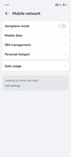 Select Personal hotspot