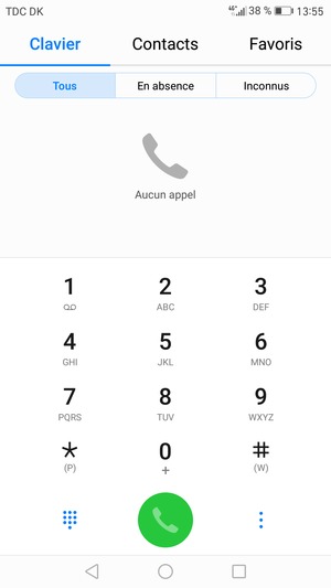 Appuyez longuement sur le numéro 1