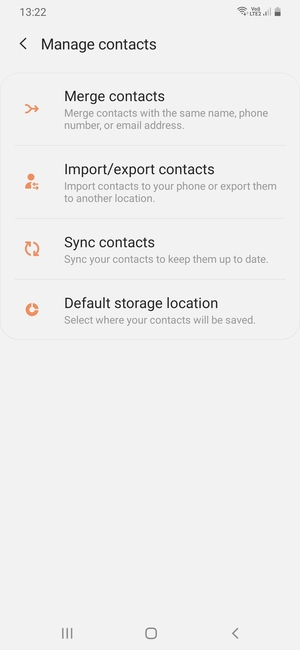 Select Import/Export contacts