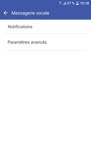 Sélectionnez Paramètres avancés