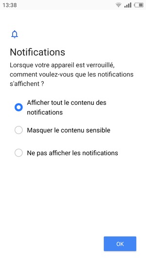 Sélectionnez votre option préférée et sélectionnez OK
