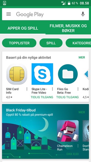 Velg søkefelt