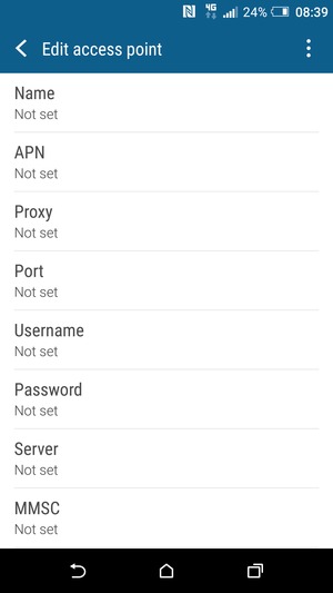 Enter Internet information