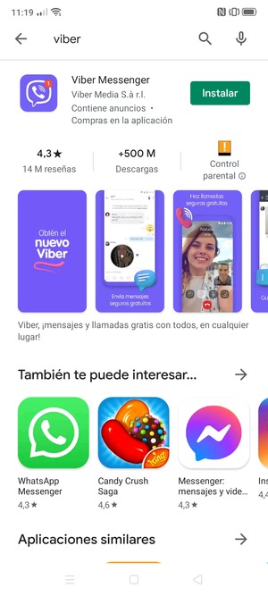 Seleccione la aplicación