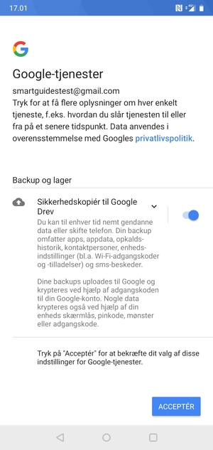 Vælg ACCEPTER