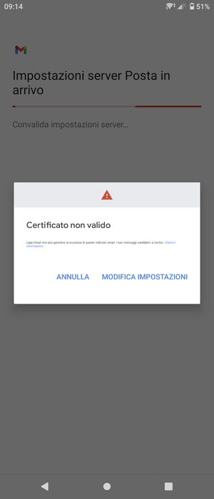 Seleziona MODIFICA IMPOSTAZIONI