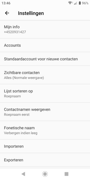 Scroll naar en selecteer Importeren