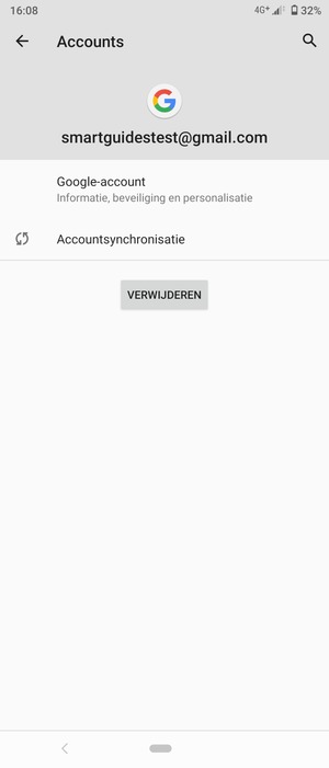 Selecteer Accountsynchronisatie